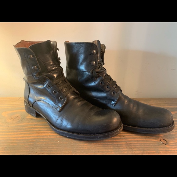 John Varvatos Sixosix Leather Combat 